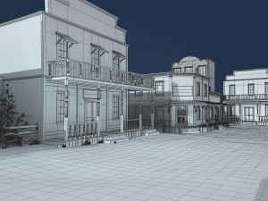 streets of the wild west Model 3D