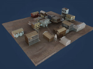 streets of the wild west Model 3D
