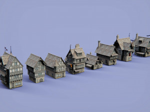 medieval village house 3Dモデル