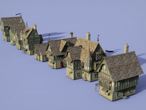 medieval village house Modèle 3D