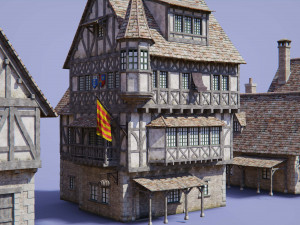 medieval village house Modèle 3D