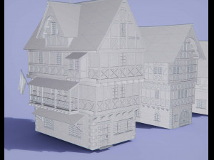 medieval village house Modèle 3D