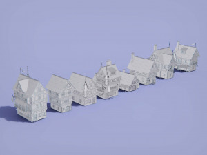 medieval village house Modèle 3D