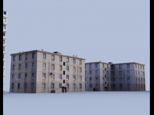 low poly russian houses Modelo 3D