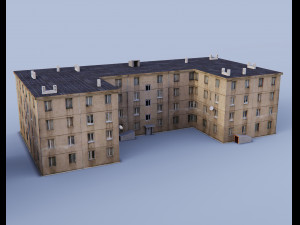low poly russian houses Modelo 3D