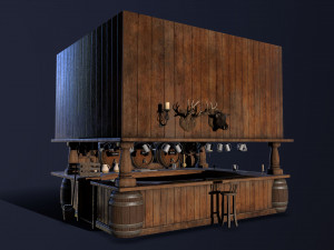 bar counter 3D Модель