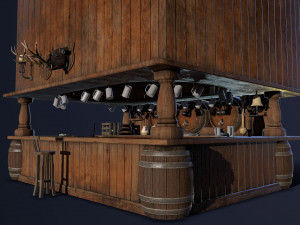 bar counter 3Dモデル