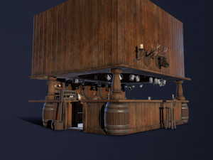 bar counter 3Dモデル