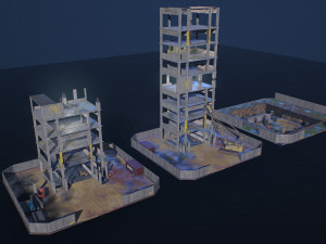 building model industrial 3D 모델