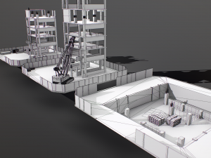 building model industrial 3D 모델