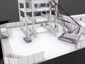 building model industrial 3D 모델