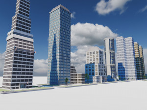 skyscrapers buildings 3D Model