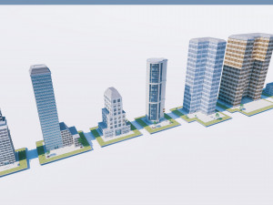 skyscrapers buildings 3D 模型