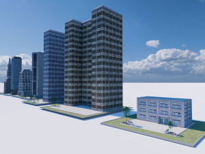 skyscrapers buildings 3D 模型