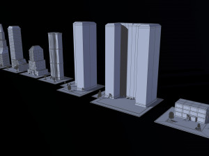 skyscrapers buildings 3D 模型