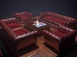 leather chair Modelo 3D