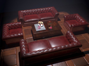 leather chair Modelo 3D