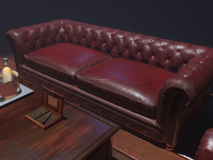 leather chair Modelo 3D