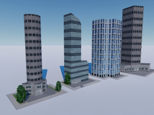 skyscrapers buildings v2 3D Model