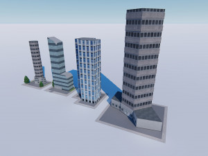 skyscrapers buildings v2 3D 모델