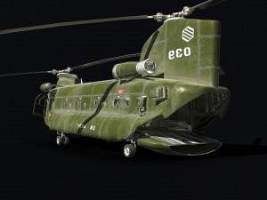 transport helicopter 3D 模型