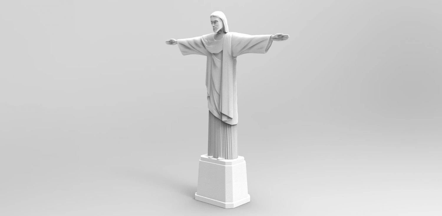 jesus christ redemeer 3D Print Model .c4d .max .obj .3ds .fbx .stl .blend 