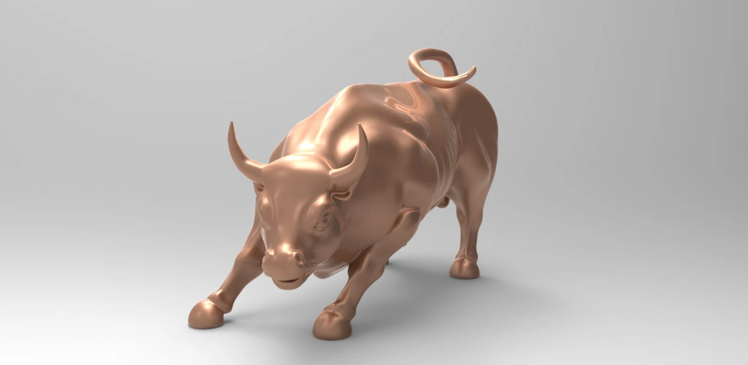 wallstreet bull statue 3D Print Model .c4d .max .obj .3ds .fbx .stl .blend 