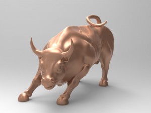 wallstreet bull statue 3D Print Model