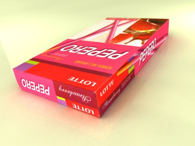 lotte pepero max Modello 3D .c4d .max .obj .3ds .fbx .stl .blend 