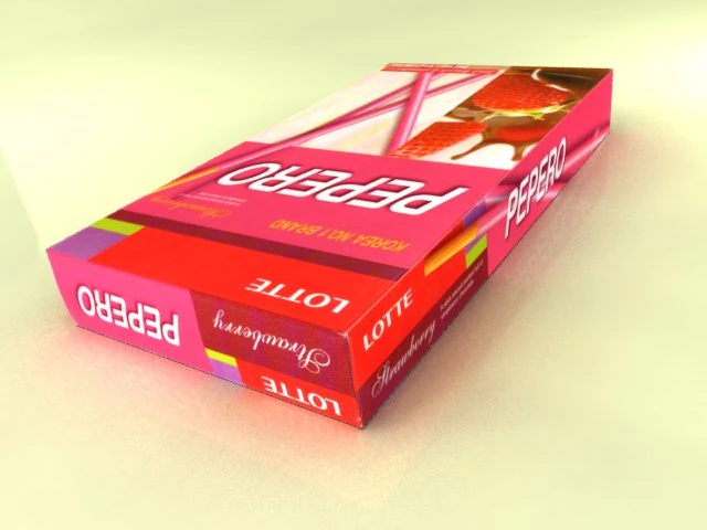 lotte pepero max 3D Model .c4d .max .obj .3ds .fbx .stl .blend 