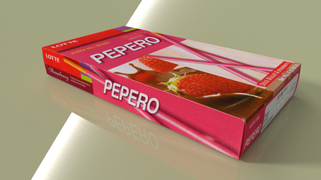 lotte pepero blender 3D Model .c4d .max .obj .3ds .fbx .stl .blend 