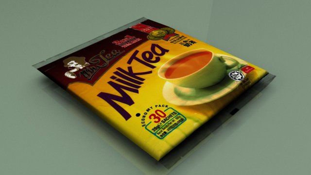 mr tea 3-in-1 milk tea sachets big bag blend Modelo 3D .c4d .max .obj .3ds .fbx .stl .blend 