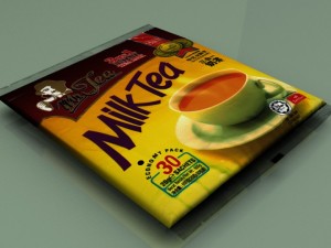 mr tea 3-in-1 milk tea sachets big bag blend Modelo 3D