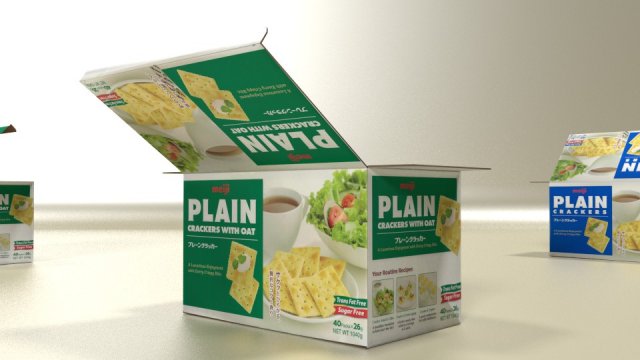 meiji cracker box blend Model 3D .c4d .max .obj .3ds .fbx .stl .blend 