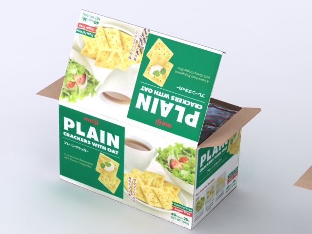 meiji cracker box max Modelo 3D .c4d .max .obj .3ds .fbx .stl .blend 