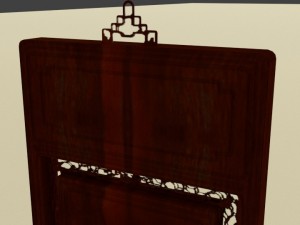 chinese art hanging wall panel blend 3D Model