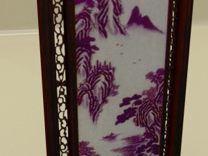 chinese art hanging wall panel blend 3D Model