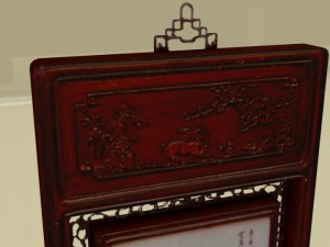 chinese art hanging wall panel blend 3D Model