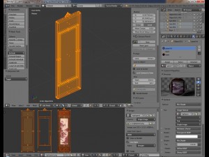 chinese art hanging wall panel blend 3D Model