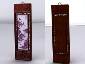 chinese art hanging wall panel max 3D Model