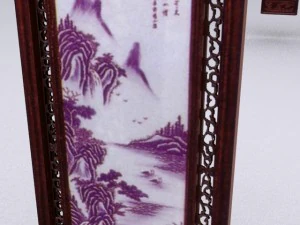 chinese art hanging wall panel max 3D Model