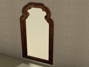 chinese door frame 2 side 1 top panels blend Model 3D