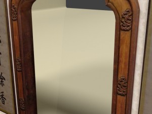 chinese door frame 2 side 1 top panels blend Model 3D