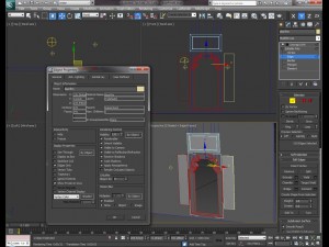 chinese door frame 2 side 1 top panels max 3D Model
