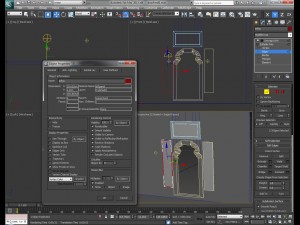 chinese door frame 2 side 1 top panels max 3D Model