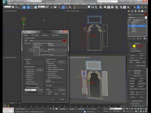chinese door frame 2 side 1 top panels max 3D Model