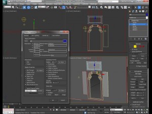 chinese door frame 2 side 1 top panels max 3D Model