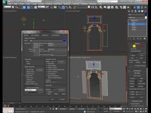 chinese door frame 2 side 1 top panels max 3D Model