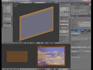 chinese tapestry and ivory artwork blend 3D Model