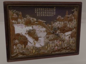 chinese tapestry and ivory artwork blend 3D Model